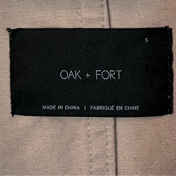 Oak + Fort Women’s S Chore Coat Tan Boxy Oversized Cropped Preppy Academia Barn - Picture 7 of 11